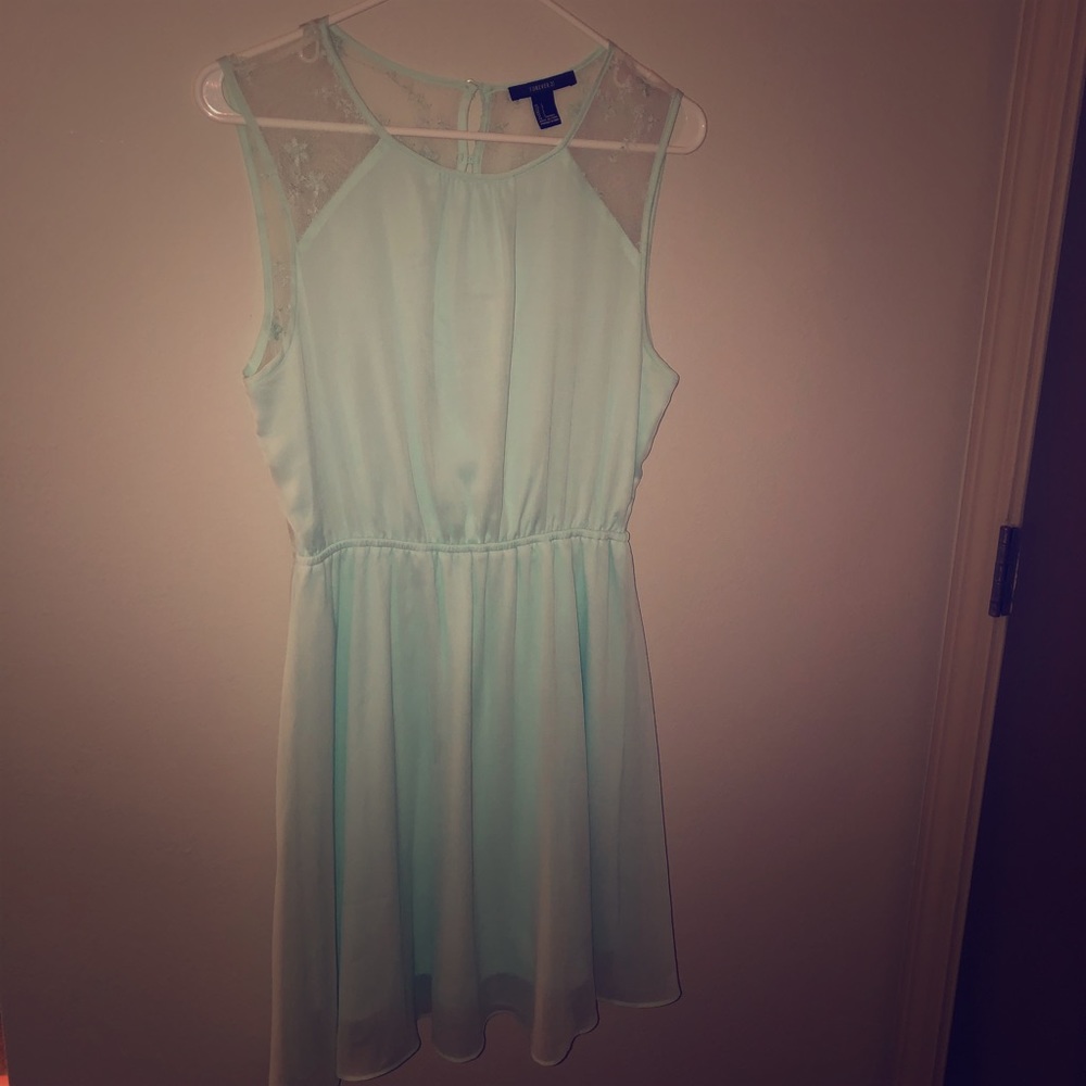 Light blue mid rise dress